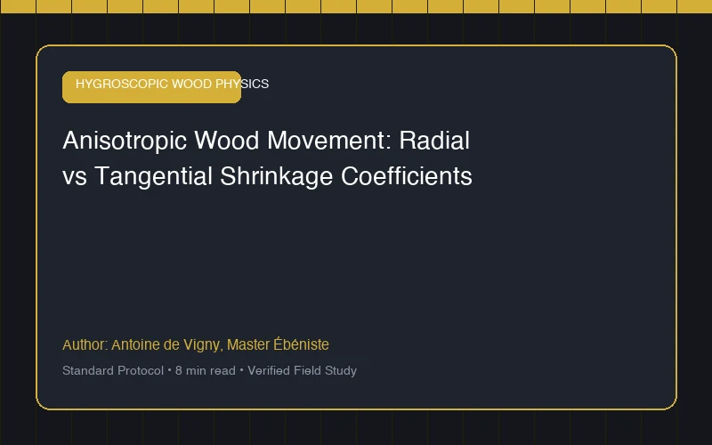 Anisotropic Wood Movement: Radial vs Tangential Shrinkage Coefficients