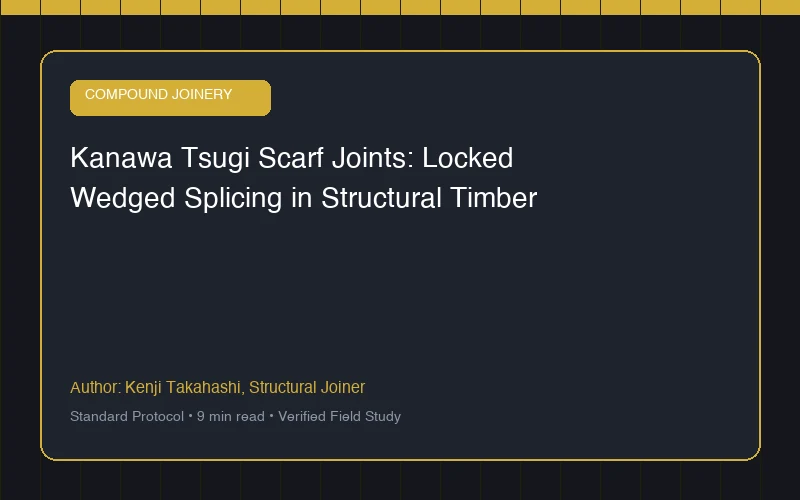 Kanawa Tsugi Scarf Joints: Locked Wedged Splicing in Structural Timber