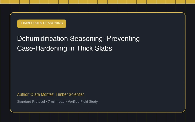Dehumidification Seasoning: Preventing Case-Hardening in Thick Slabs