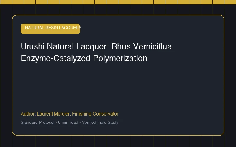 Urushi Natural Lacquer: Rhus Verniciflua Enzyme-Catalyzed Polymerization